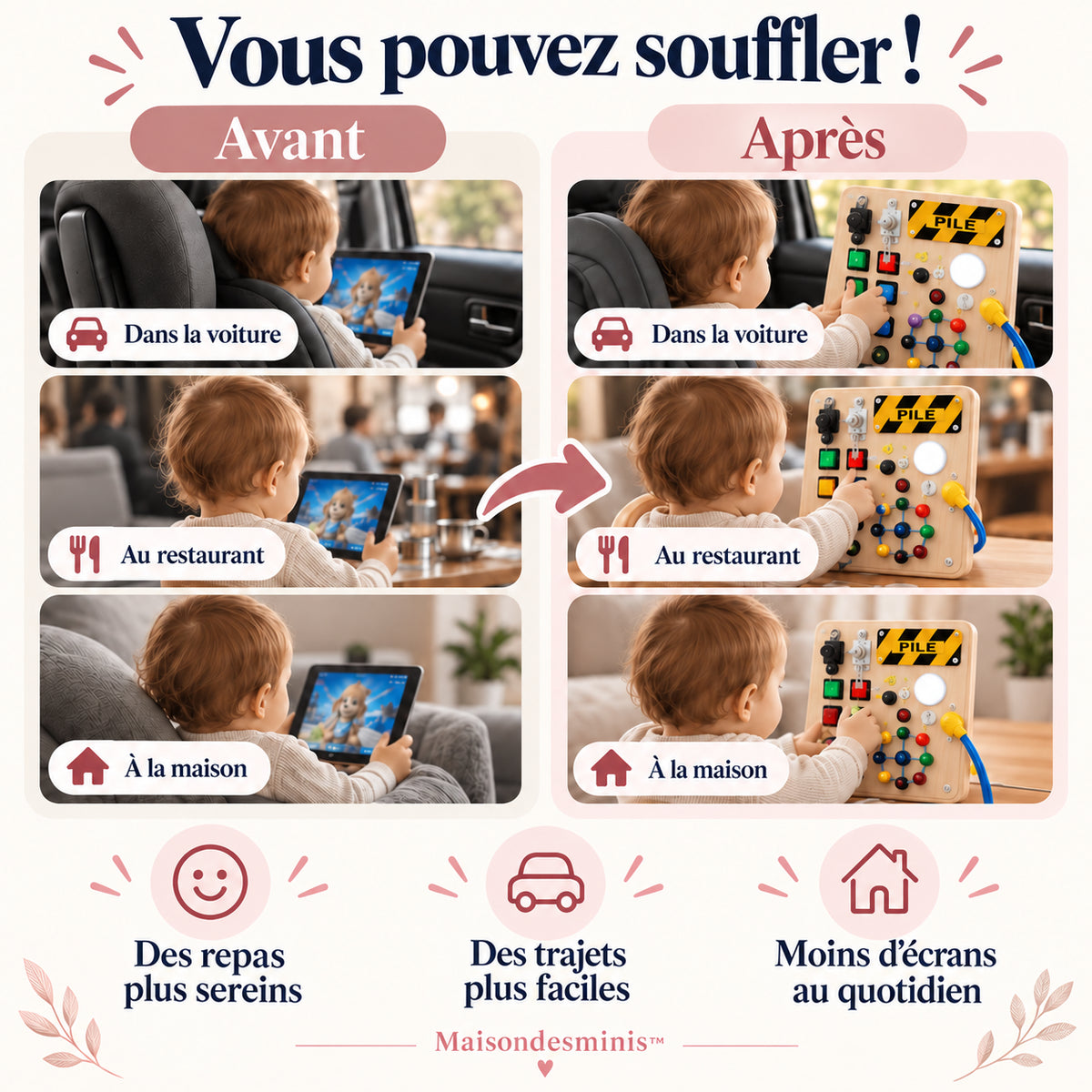 Planche d'activités lumineuse MaisondesMinis
