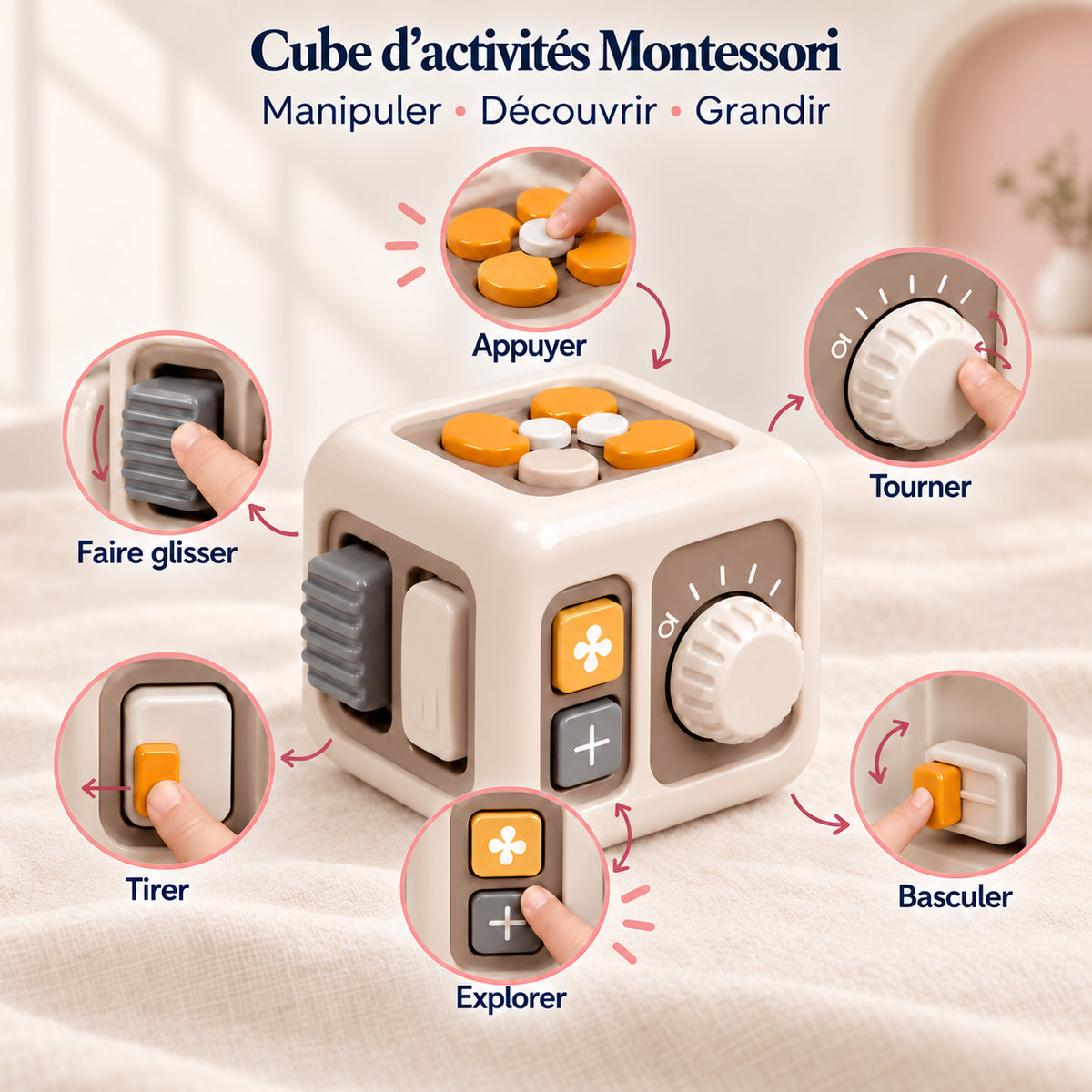 Cube d’activités Montessori Maisondesminis™